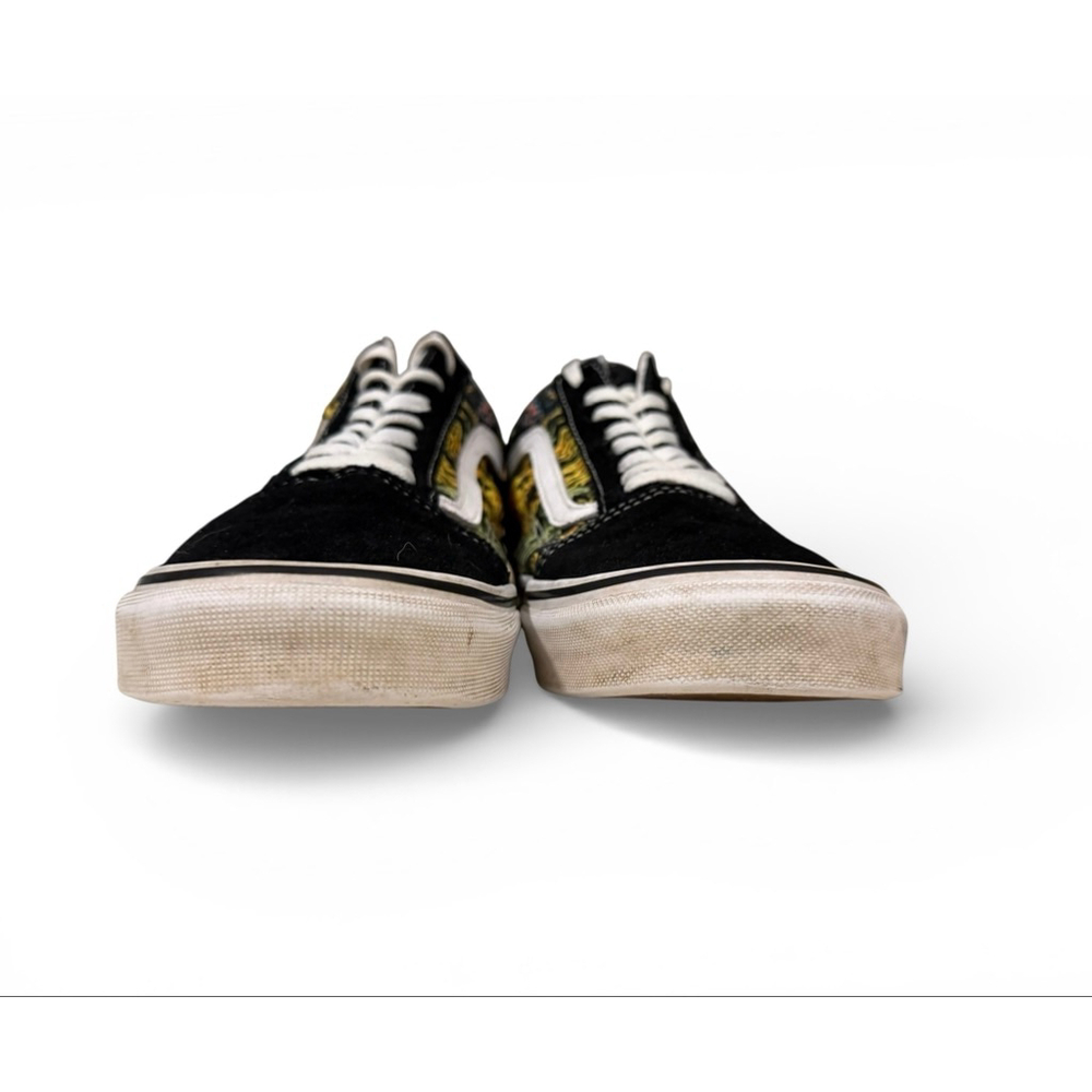 Vans Old Skool Skull Floral Print Black Suede Men's 10.5 Women's 12 - Picture 5 of 8